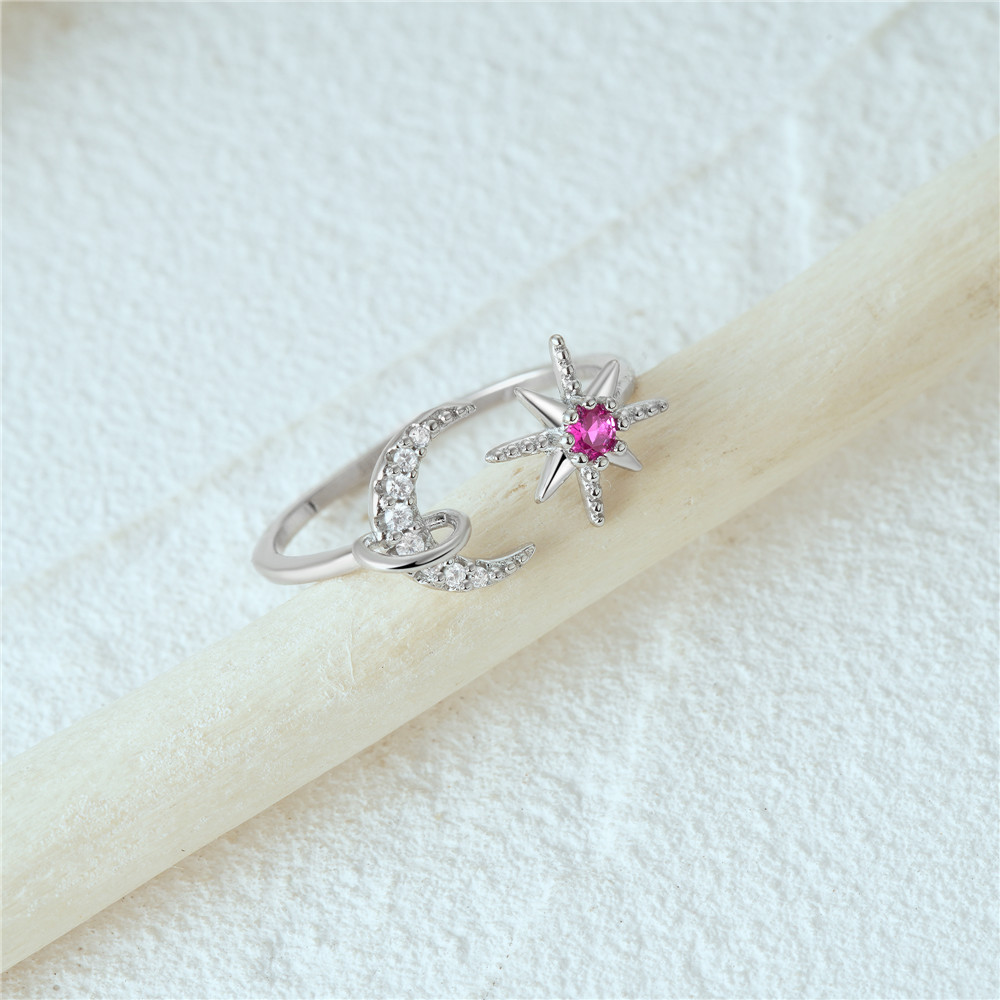 4g Weight Zircon Inlay Material Open Rings Classification Adjustable Ring Size 1 Piece Quantity Daily Occasion 925 Sterling Silver Material Heart Shape, Flower, Bow Knot Pattern Women's Gender Plating, Flowers Design Sweet, Shiny Style 925 Sterling Silver Zircon Heart Shape Flower Bow Knot Open Rings 40