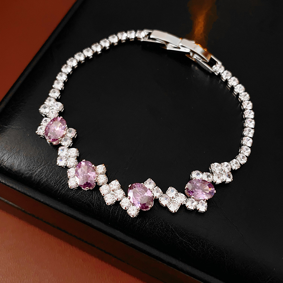 Zircon geometría irregular pulsera de fijación ligera de lujo de alto nivel pulsera de nicho de moda exquisita joyería de mujer
