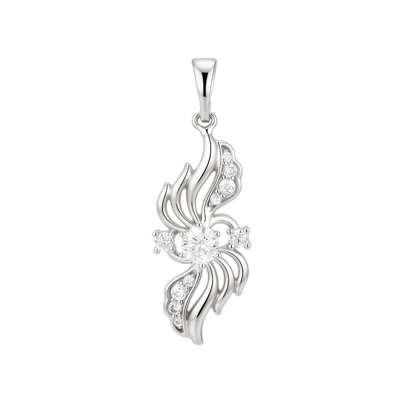 Colgante de Pluma Calada de Aleación de Cobre Galvanizado