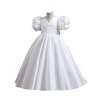 Long evening dress, small princess costume with bow, girl's skirt, piano