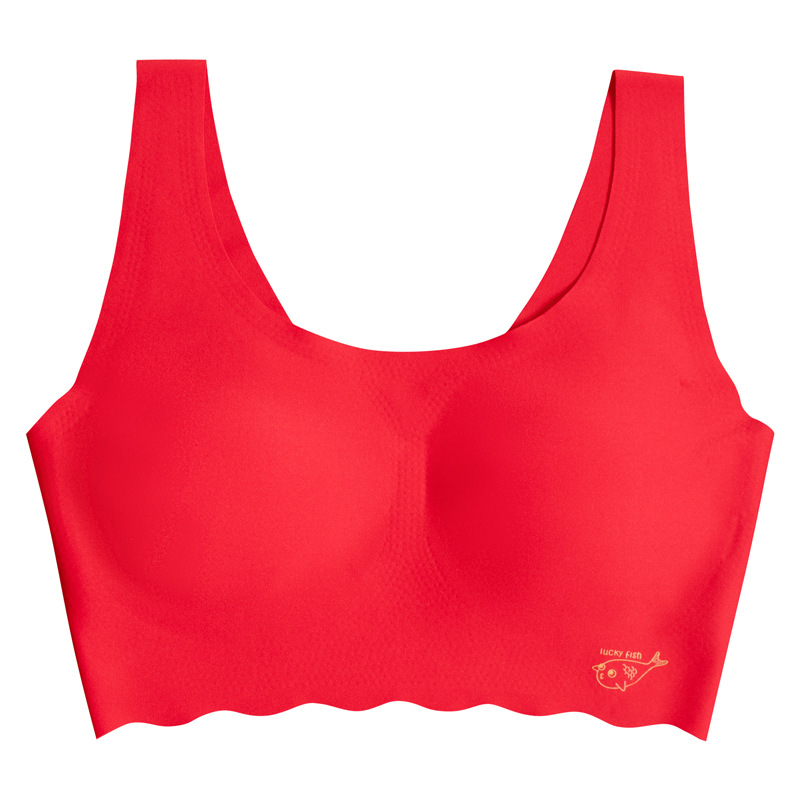 The Year of the Rabbit Girl's New Red Girls' Developmental Underwear Bra Set Small Vest for Primary School and Junior High School Students