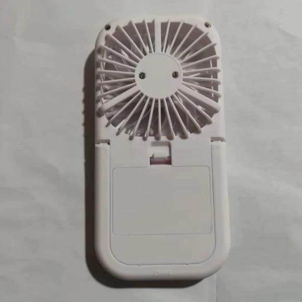 Handheld rectangular battery fan, portable table fan ABS, 3×AAA battery, cute cartoon design