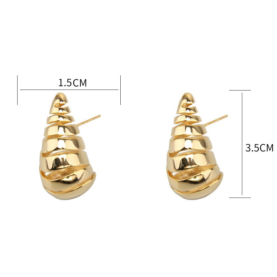 15g Weight Alloy Ear Needle Material Ear Studs Classification 1 Pair Quantity Holiday, Banquet, Selfie Occasion Alloy Material Water Droplets Pattern All Seasons Season Women's Gender Plating Design Casual, Elegant, Lady Style 1 Pair Casual Elegant Lady Water Droplets Plating Alloy Ear Studs 10
