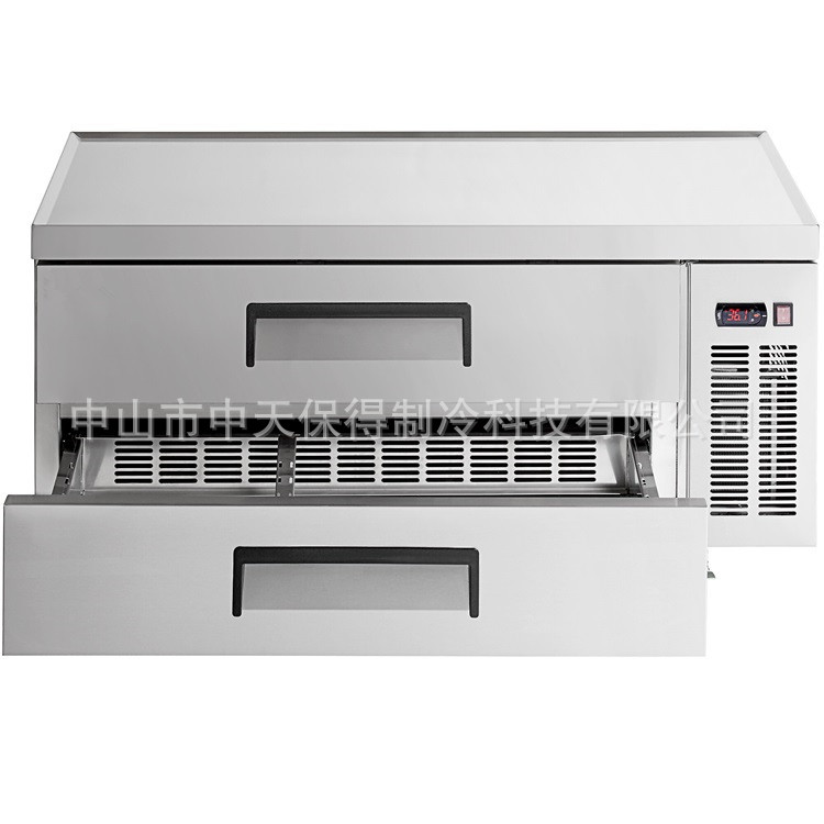 美式商用保鲜抽屉工作台奶茶店厨房不锈钢冷藏冷冻单保鲜 操作台