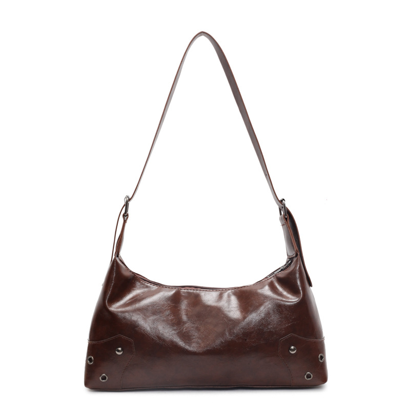 Niche Zhong retro Meilade bolso de brazo para mujeres otoño / invierno 2025 nuevo estilo de estilo extranjero multifuncional de gran capacidad bolso de hombro retro