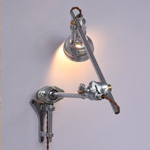 美式復古工業風loft可調鋁鑄伸縮壁燈卧室客廳餐廳長桿裝飾燈具
