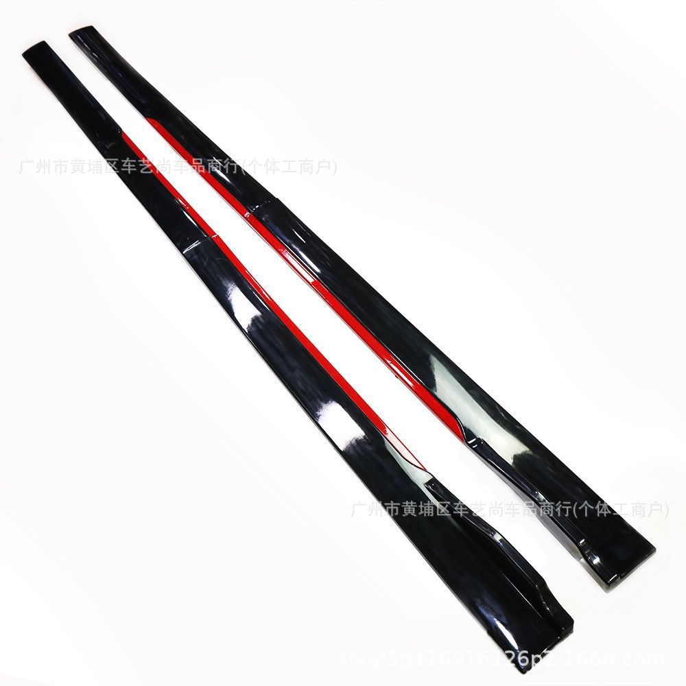 Universal car side skirts for hatchbacks and sedans, side body kits, modified car door lower side skirts, anti-collision strips, side spoilers, side skirt decorations