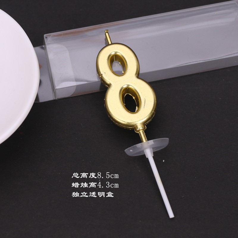 50 velas digitales de oro para el pastel de cumpleaños en caja independiente plata curva decoración de mesa de postres