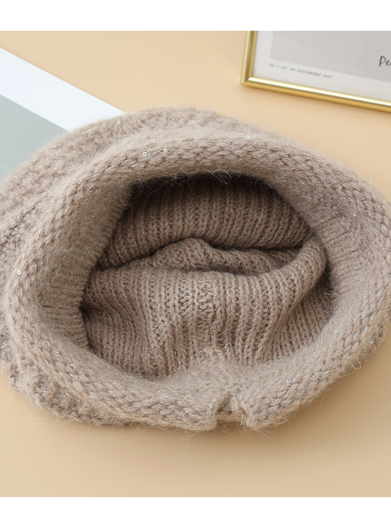 Knitted Plaid Beanie Hat With Fleece Lining For Men Retro Style_voghion.com