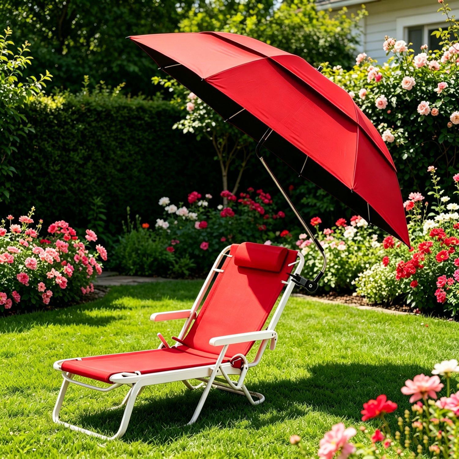 Cross-Border Outdoor Sunshade Umbrella, Sun Protection Fishing Umbrella, Camping Folding Beach Chair, Stroller Clip-On Umbrella, Double-Layer Sun Umbrella