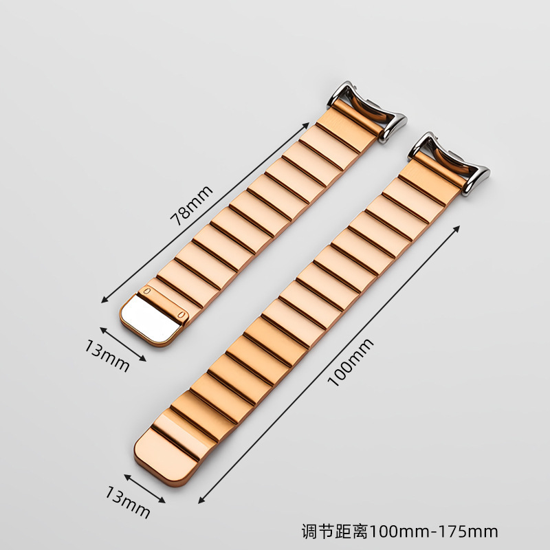小米手环钢表带批发适用8/9pro10一珠磁吸扣手表带xiaomi8/9NFC版|undefined