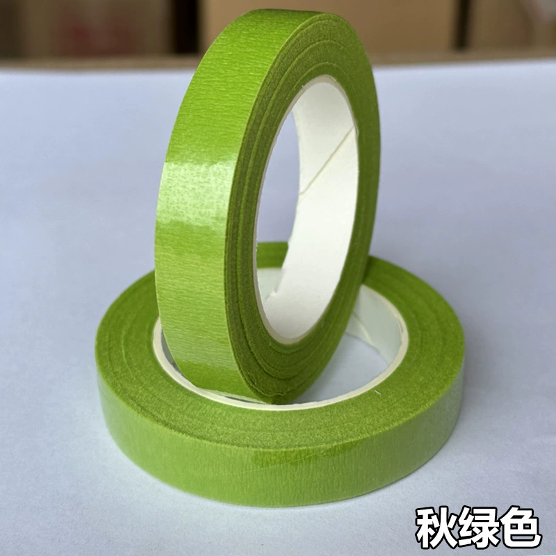 Флористическая лента зелёная ручной работы DIY клеящийся бумажный фабричный прямые продажи имитированная лента для цветов садоводство наматывание цветочной палки клей