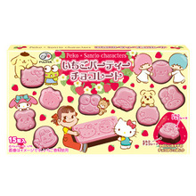 日本進口兒童零食不二家面包超人/三麗鷗凱蒂貓草莓雙層巧克力