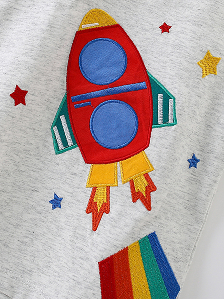 Malwee set de niños de verano nuevo cuello redondo de manga corta Europa y los Estados Unidos niños de mediana edad impresión casual ropa infantil dos piezas set