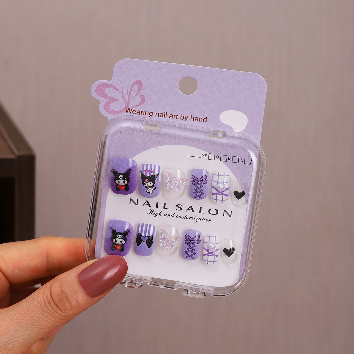 Niños parches de uñas super lindas chicas lindas usan pegatinas de dibujos animados de uñas seguras desmontables parches de uñas al por mayor image 19