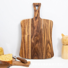 创意简约木制托盘家用木菜板实木方形砧板水果带把手蛋糕甜品托盘