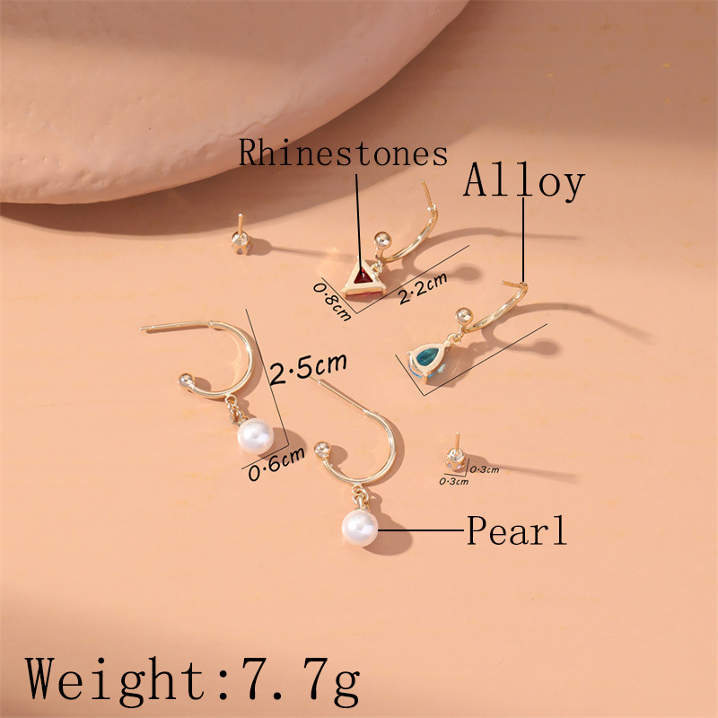 Fashion Geometric Alloy Plating Artificial Pearls Women's Earrings 1 Set display picture 21