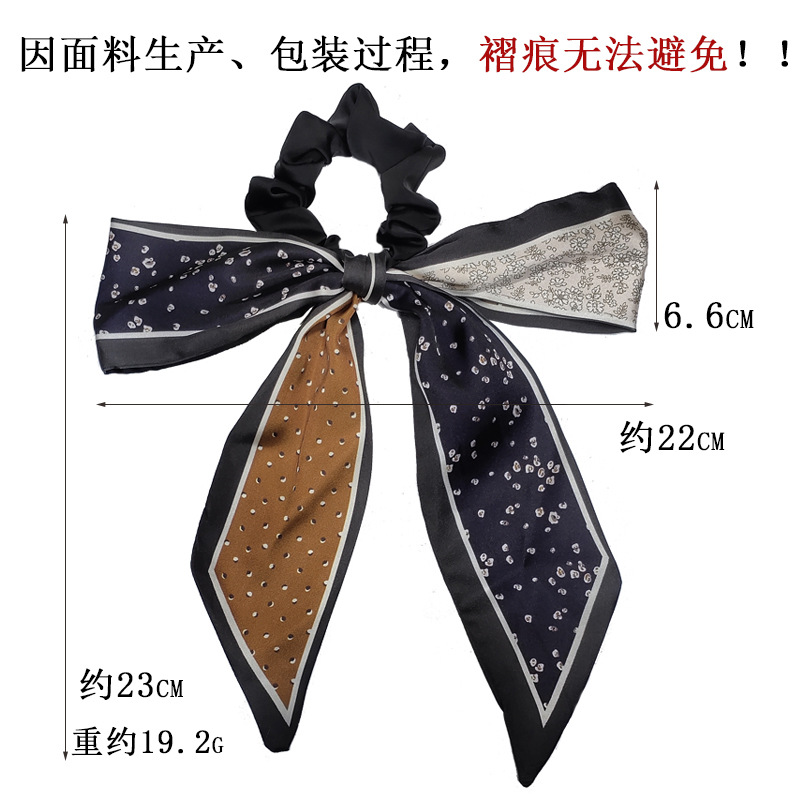 Fashion Polka Dots Big Bow Ribbon Satin Print Hair Scrunchies Wholesale Nihaojewelry display picture 1