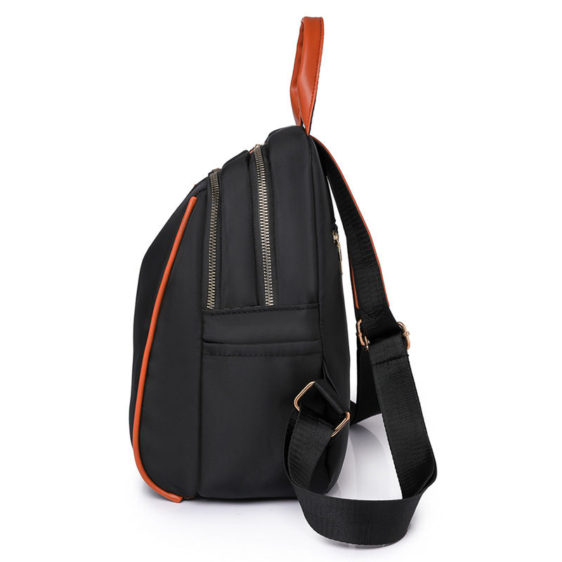 Mochila de nailon para mujer 2024 nuevo estilo color de contraste de gran capacidad mochila de cercanías urbana mochila de ocio bolso femenino