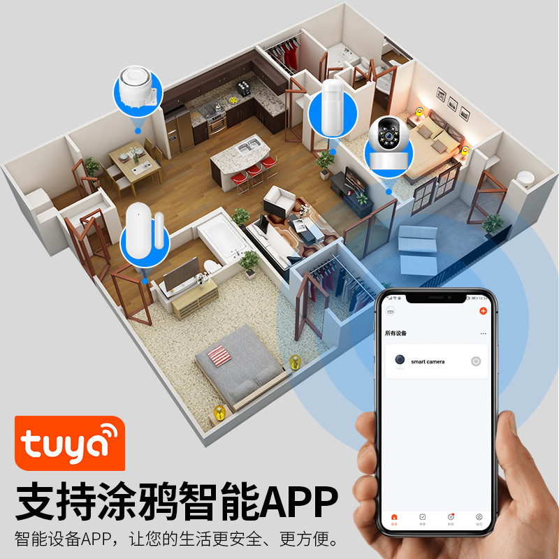 PGST防盗报警主机涂鸦WIFI远程控制家用安防防盗报警系统一件代发|undefined