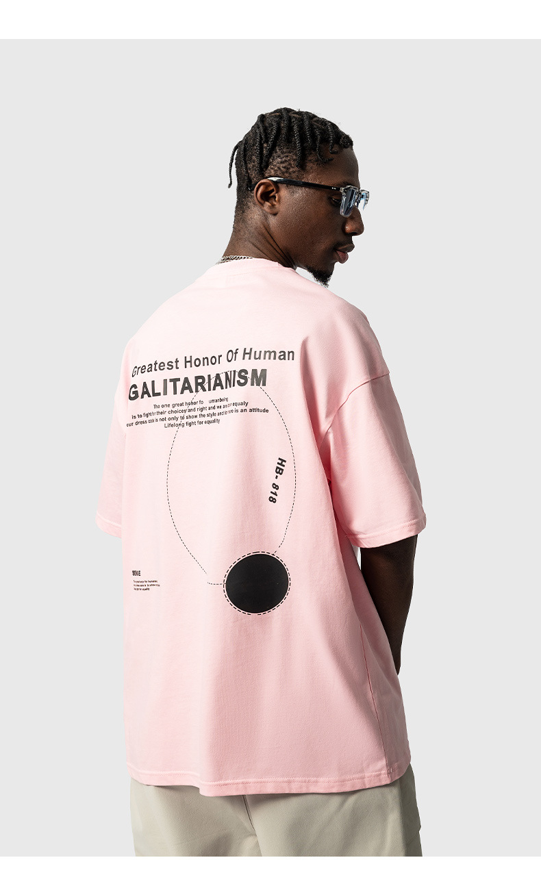 T-shirt da uomo in cotone stampato vestibilità oversize_voghion.com