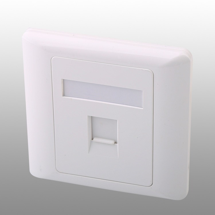 86型单口双口带保护门电话电脑网络标识标记经济款工程款空白面板