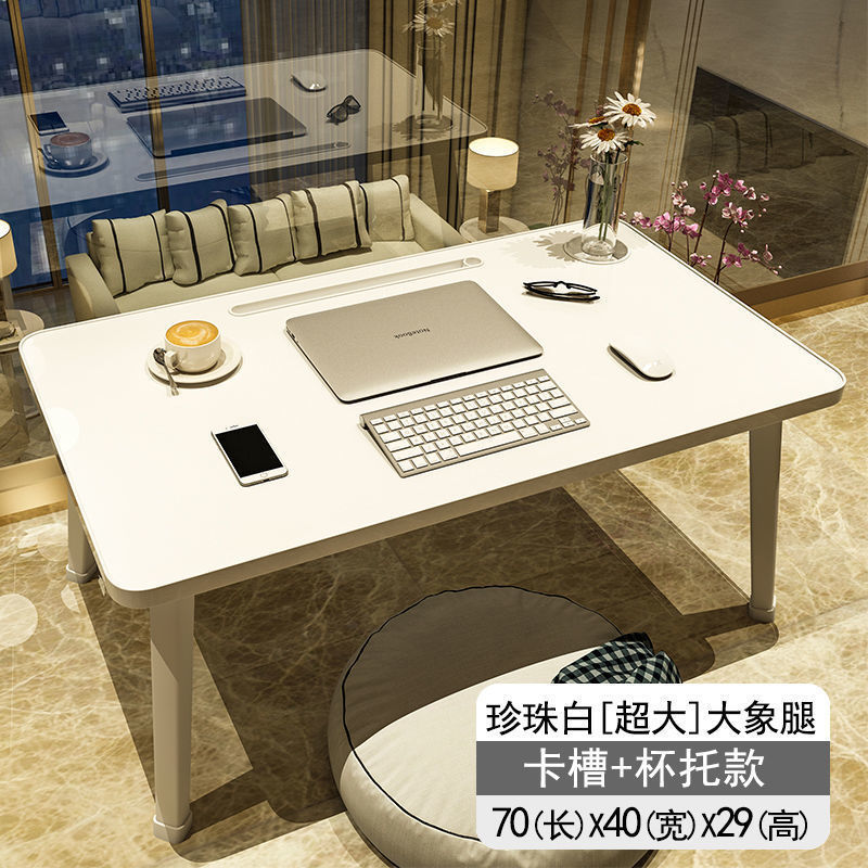 寮用の高さと大きさを増したコンピューターデスク、折りたたみ式の小さなテーブル、学生の寝室、座りやすい、シンプルな家庭用|undefined