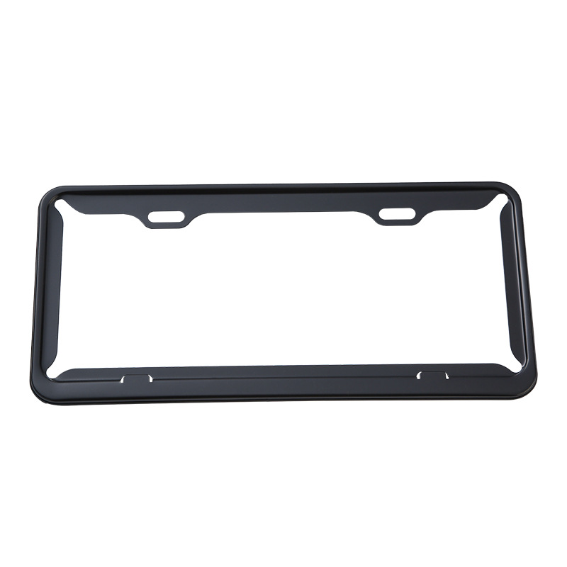 Fábrica directa transfronteriza Acero inoxidable Comercio exterior EE. UU. estándar patrón de fibra de carbono placa de licencia placa Marco de transformación placa de matrícula decorativa