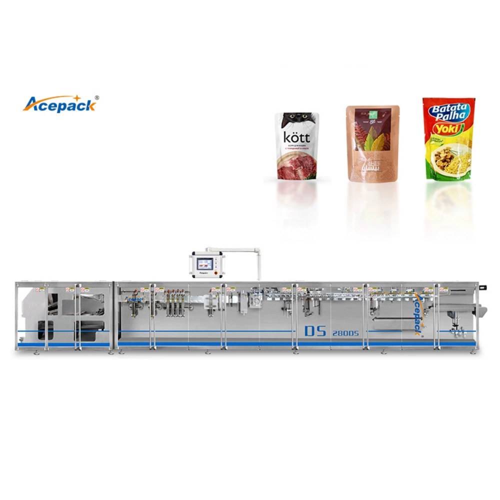 Автоматическая машина для производства пакетов с застежкой-молнией DS-280SZ, горизонтальная машина для фасовки порошка в пакеты типа «стоячий пакет»