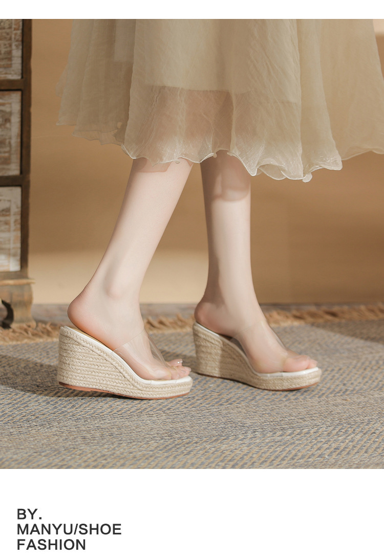 Sandal cao gót nữ đế xuồng bít mũi hở ngón, gót 9 cm, phong cách mới 2026 — màu trắng chi tiết 10