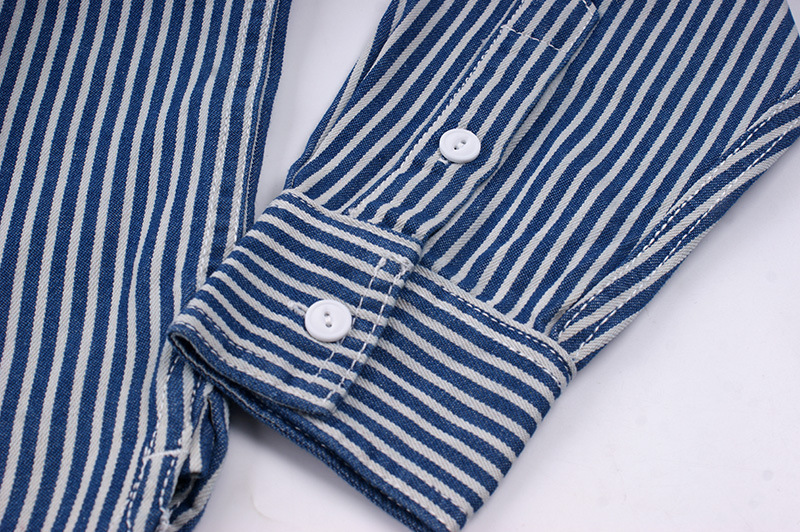 Camicia uomo stile retro americano a righe verticali_voghion.com