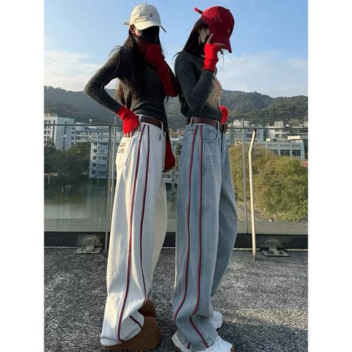 Spring! Loose Straight Fit Vintage Dad Jeans 809B-CK79-P60 Control 78