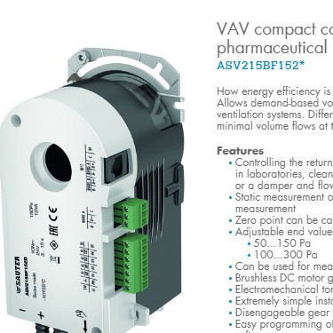瑞士sauter-controls紧凑型控制器ASV215BF152D