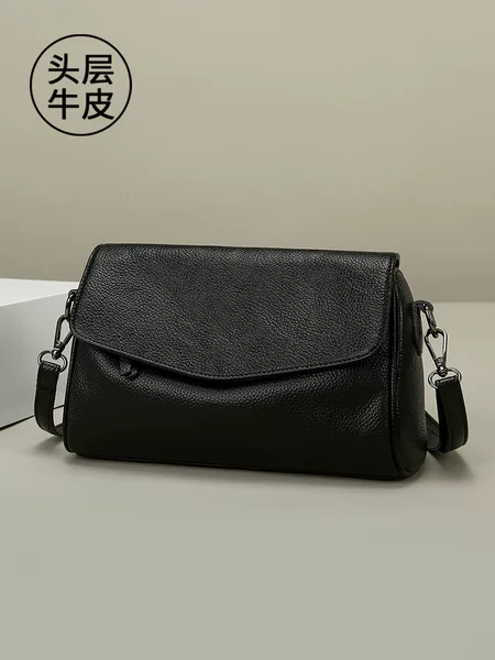 Genuine Leather Women's Bag 2026 New Fashion Large Capacity Crossbody Bag for Middle-Aged Ladies Small Square Bag First Layer Cowhide Shoulder Bag