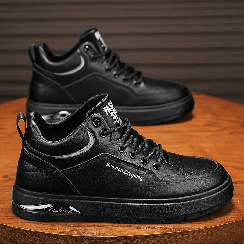 Footwear, men's universal sports non-slip sneakers, waterproof work shoes for leisure for leather shoes, autumn