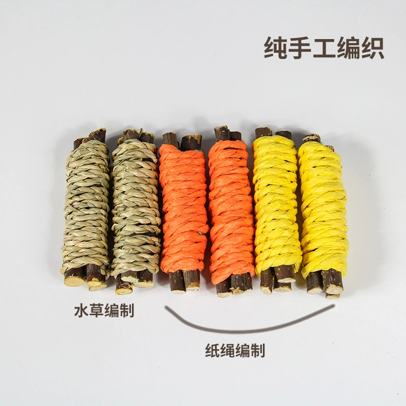 Маленький питомец Кролик Хомяк кошка скучная игрушка Тоторо голландская свинья молярные принадлежности солома натуральные яблочные ветки