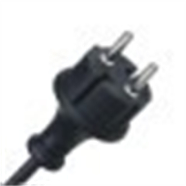 供应欧规两芯防水插头PVC线橡胶线 IP44 欧洲防水插头电源线