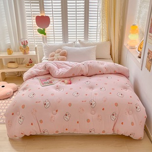 Class A Maternal and Infant Grade Knitted Cotton Soybean Quilt Spring and Autumn Quilt Winter Quilt Thickened Quilt Core Single Double Soybean Fiber Quilt