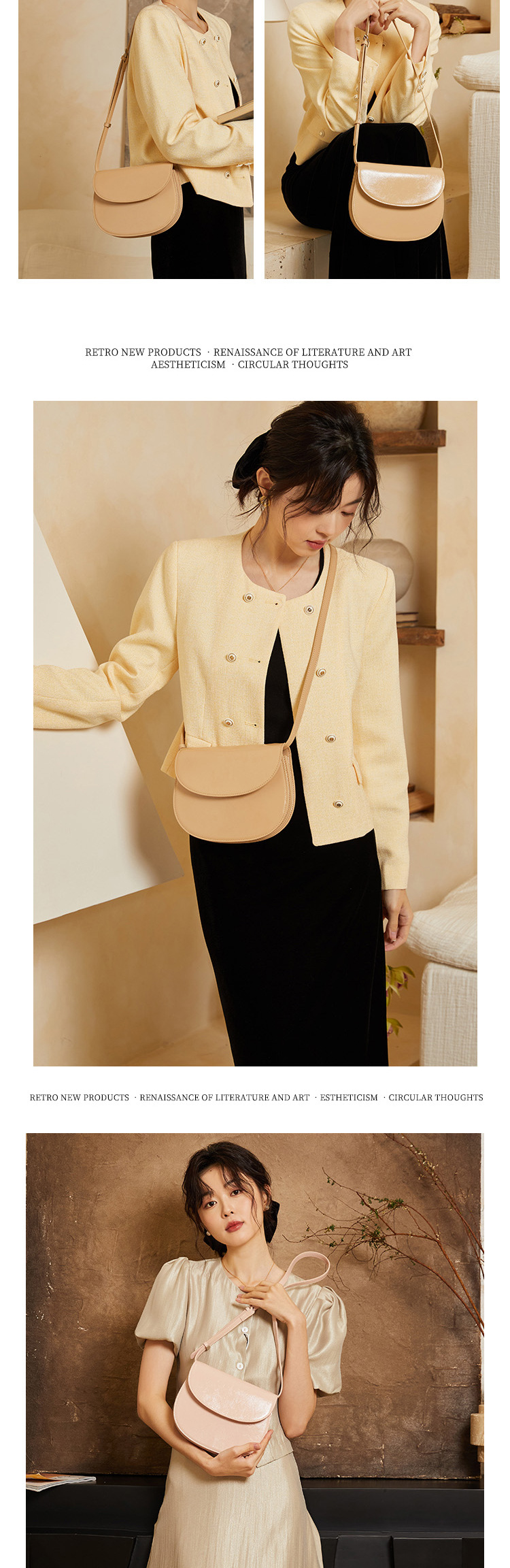 Organ Saddle Crossbody 2024 Nuovo design versatile di alta qualità, piccola e unica borsa in vera pelle, borsa a tracolla da donna_voghion.com