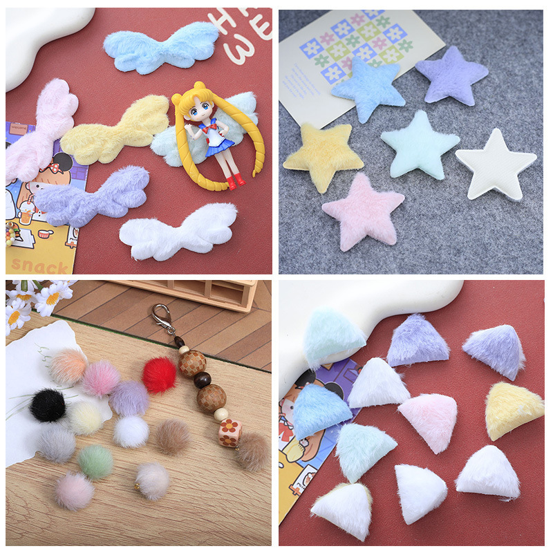 Plush Pentagram Wings Cat Ear Series Simple New Star Bb Clip Hollow Women's Side Clip Furry