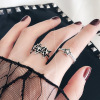 Fashionable brand ring, Korean style, internet celebrity, on index finger, 925 sample silver