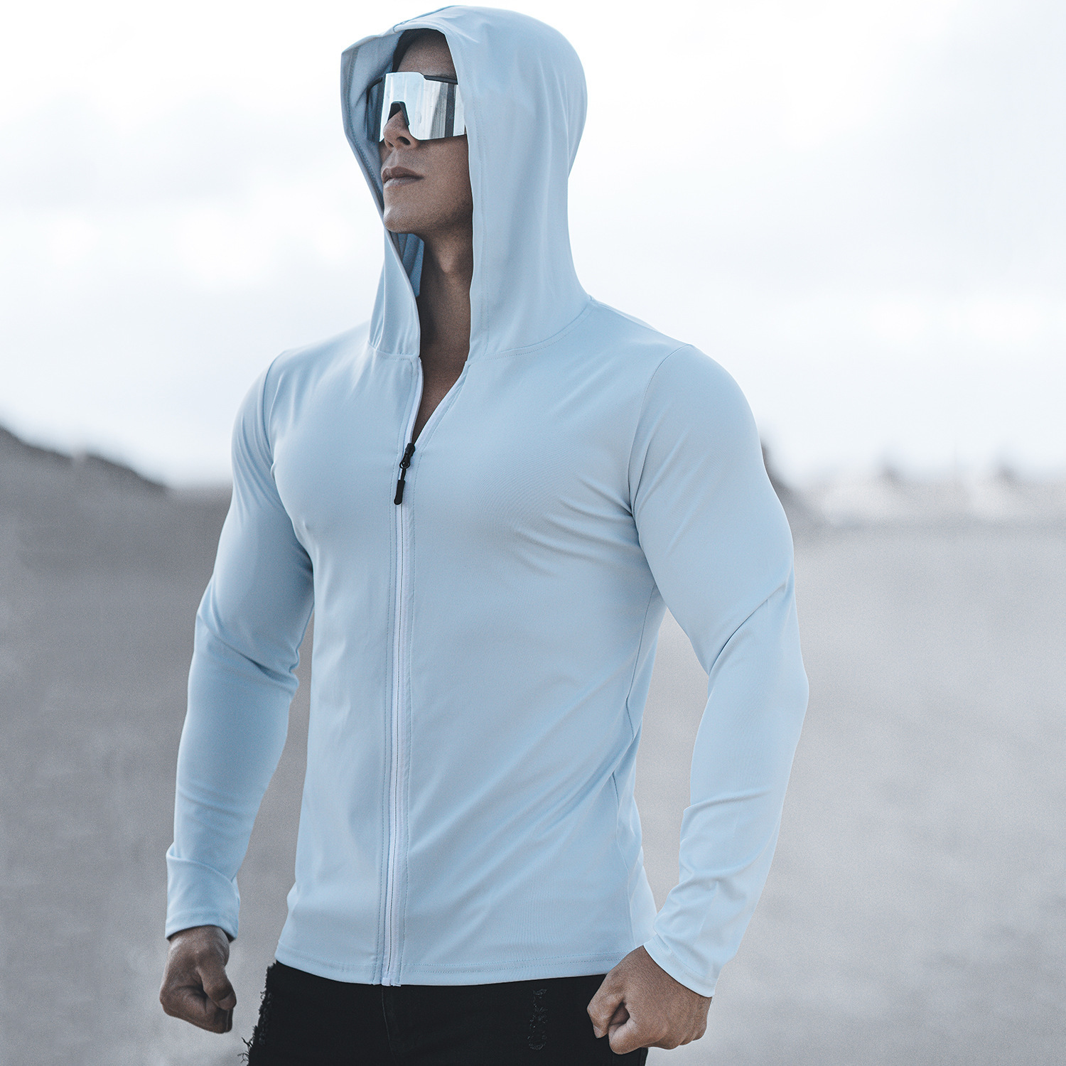 하늘색 조명 보드