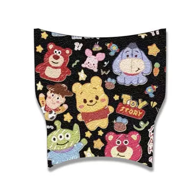 Yadi Dq6 Electric Vehicle Foot Pads Guanneng Dq6S Pedal Pads Tdt1299Z Cartoon Wire Ring Foot Pad Decorative Accessories (Electric vehicle foot mat) - dq6-black-cartoon-bear-free-velcro
