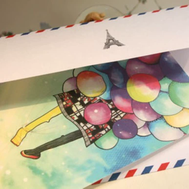British style aviation envelope personalized envelope cowhide paper envelope 2 color options