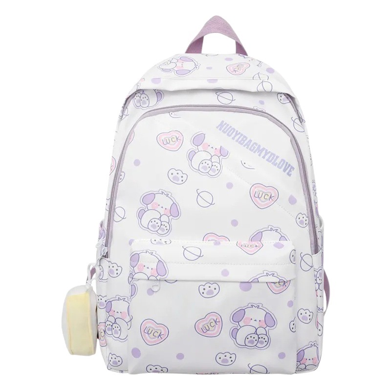 Moda nicho fresco dulce lindo Harajuku graffiti diseño mochila estudiante de secundaria gran capacidad