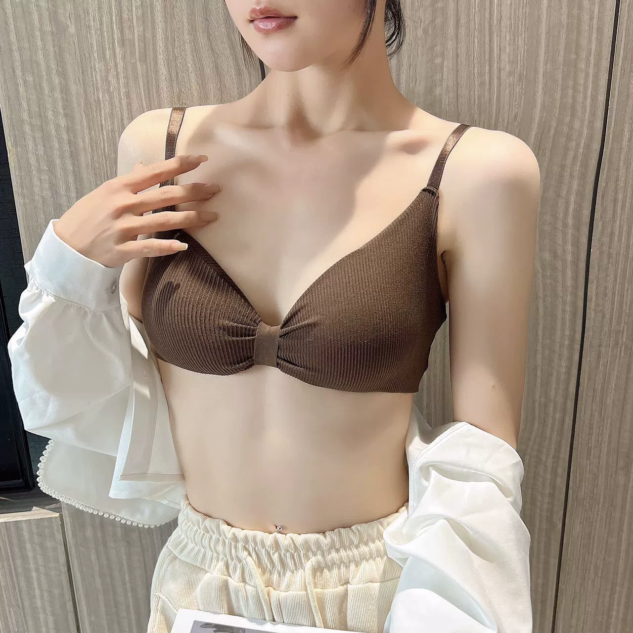 807 # красивое нижнее белье на спине, женский жилет с внутренней трубой, топ, жилет интернет-знаменитости, взрывы, летний сексуальный утолщенный бюстгальтер с маленькой грудью