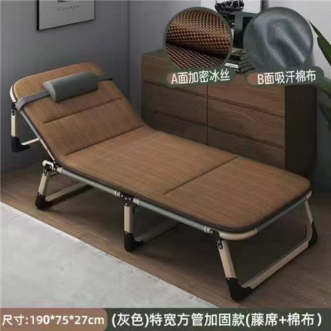Cama plegable sola pausa para el almuerzo cama siesta de oficina artefacto simple marcha reclinable portátil hogar Hospital cama de acompañamiento