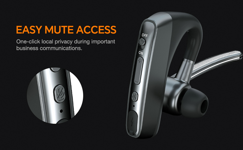 Cross-border hands-free AI call noise-canceling Bluetooth headset for truck drivers, ear-mounted, long battery life, one-to-two connection