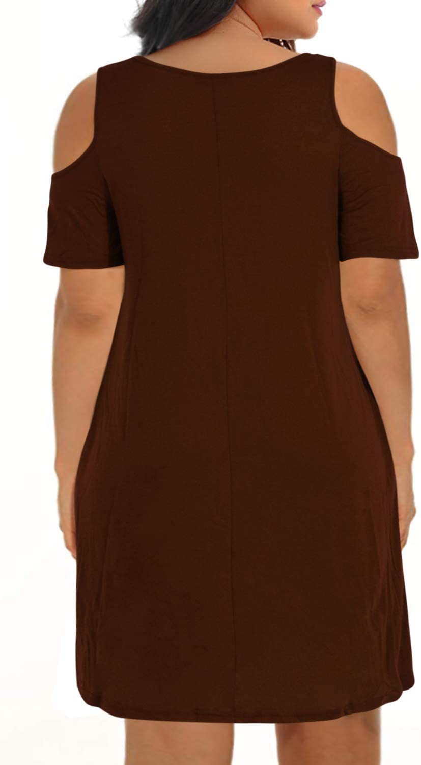 2025 transfronterizo Amazon verano Europa y América ropa de mujer de moda grande vestido suelto cuello redondo hombro abierto falda A