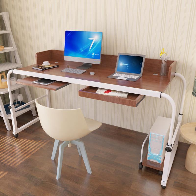 Mesa de cama simple cama portátil telescópico escritorio casero doble mesa elevadora móvil mesa de computadora